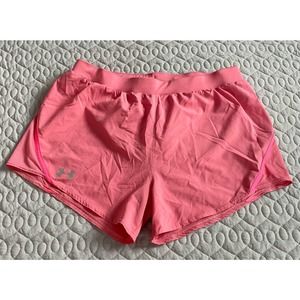 Women’s Under Armour Athletic Running Shorts Built In Briefs Pink M